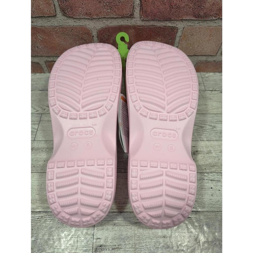 Crocs CL Cross Strap Shoes Womens Size 8 Light Pink Slip On Comfort Sandals NWT - Picture 9 of 9
